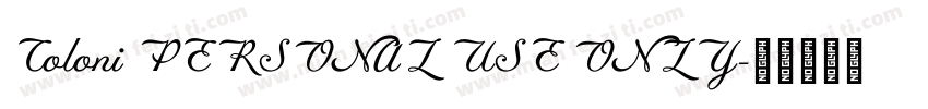 Coloni PERSONAL USE ONLY字体转换